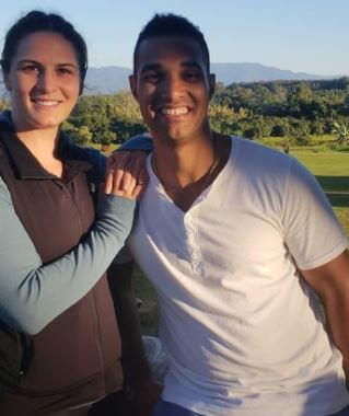 Damaris Sanders with her wife Adeline Gray.